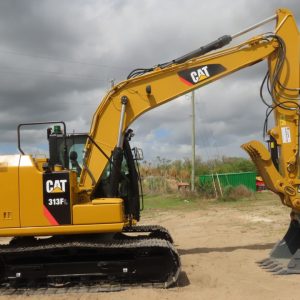 2018 Caterpillar 313F CAT Excavator Trackhoe A C Cab Aux Hyd Q C Thumb